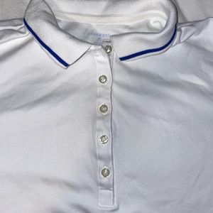 White Lands End Long Sleeve Womens Polo